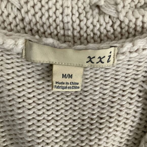 XXi Sleeveless One Button Cardigan Sweater Vest in Cream Size Medium - Picture 3 of 8